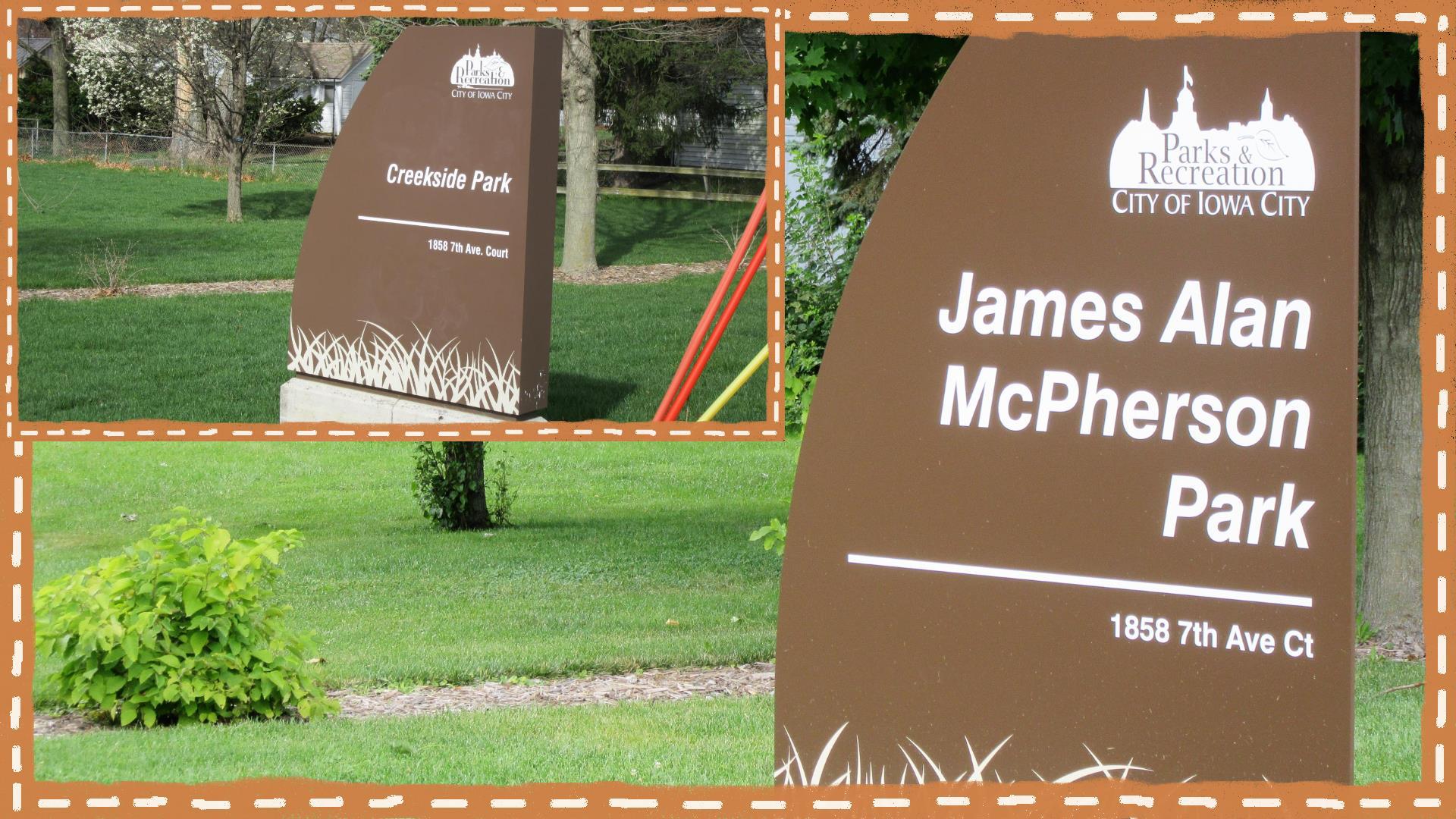 James Alan McPherson Park New Sign