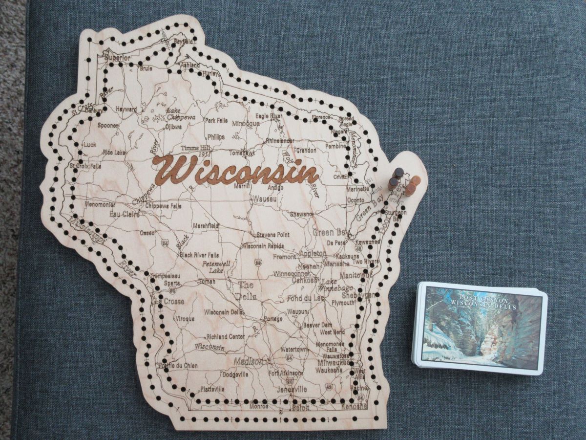 Wisconsin Cribbage Board Arrives