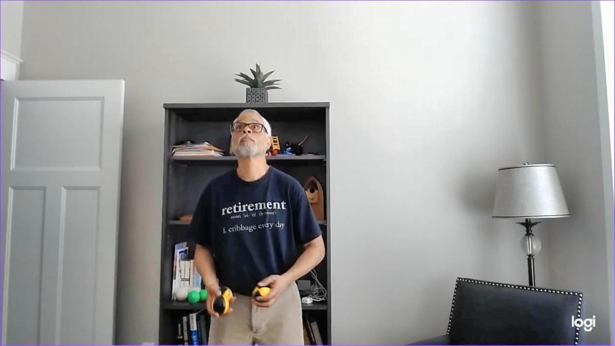 Practicing the Shower Juggle Inches&nbsp;Along