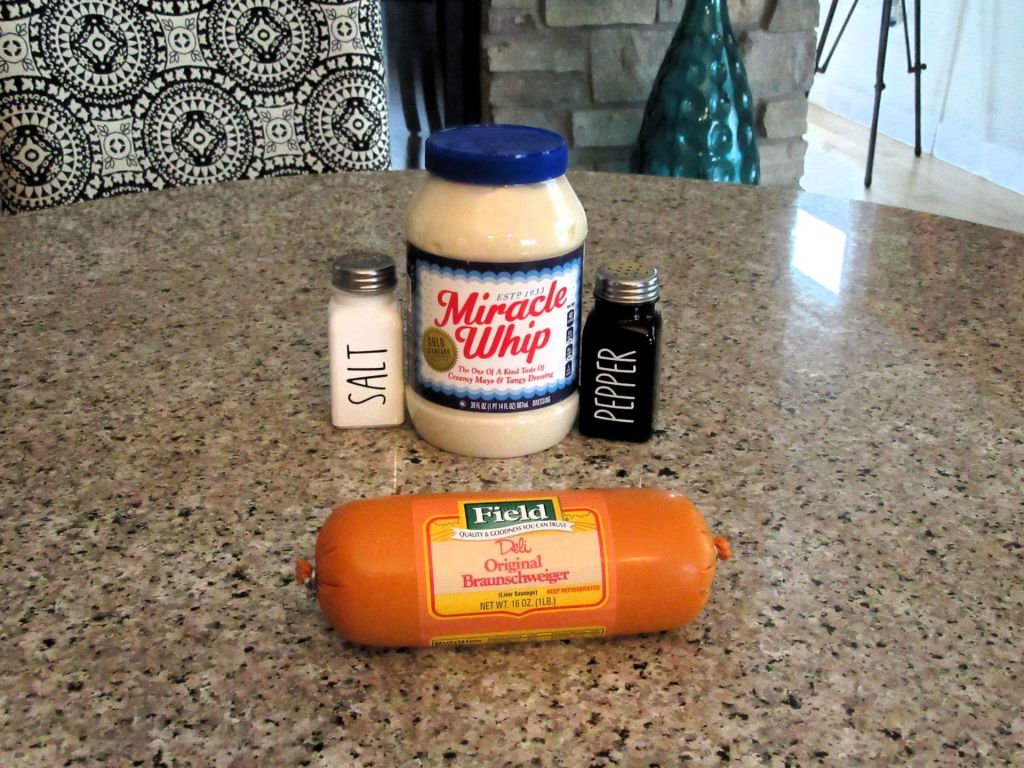 Braunschweiger and Miracle Whip Nostalgia Sandwich