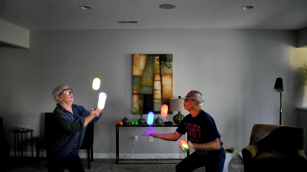Another 2 Person Glow Ball Juggling Adventure!