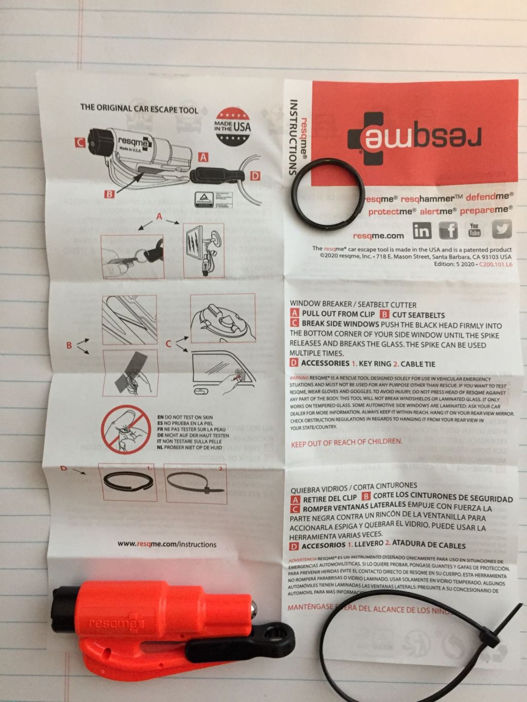 How to Remove the Blade Guard from the RESQME Car Escape&nbsp;Tool