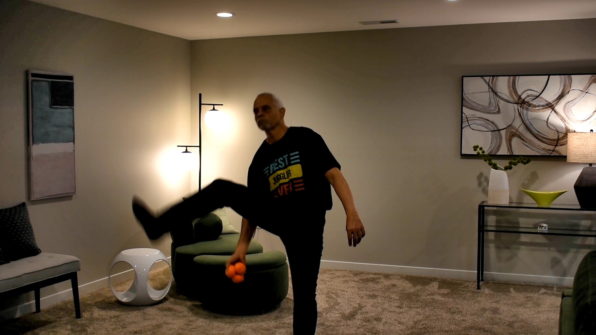 Practicing the Flicking Multiplex Juggling Trick and the Return of the Claw!